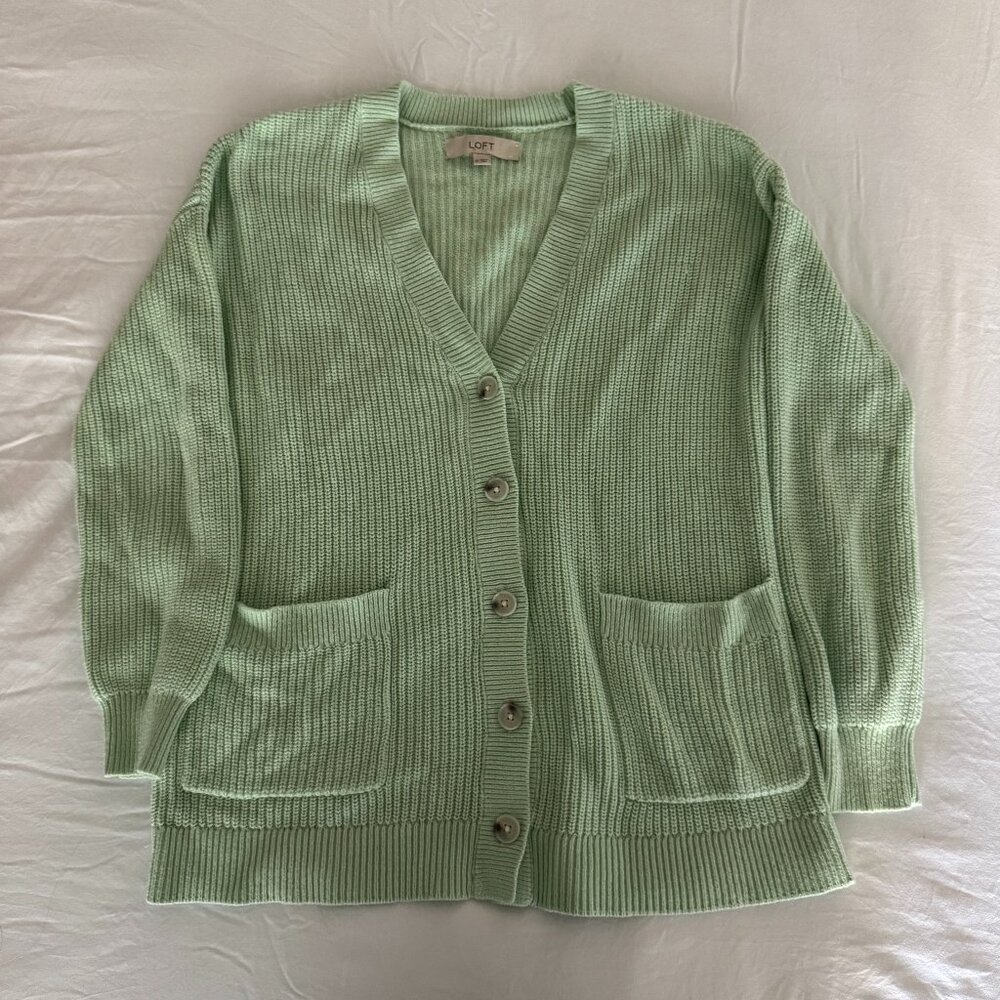 LOFT Mint Green Cardigan
